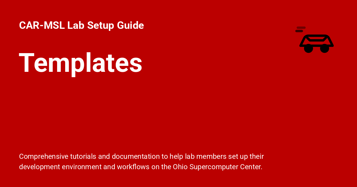 Templates - CAR-MSL Lab Setup Guide